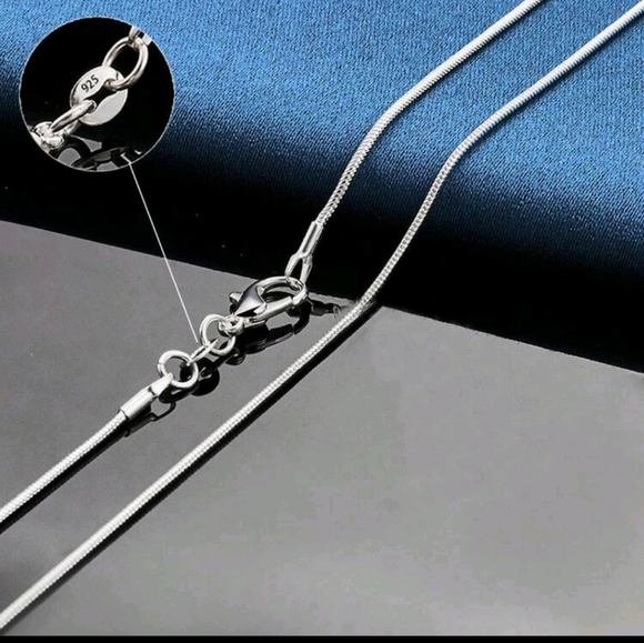 925 STERLING LONG SKINNY SILVER ROUND SNAKE CHAIN NECKLACE FOR LAYERING 30" - Picture 6 of 7